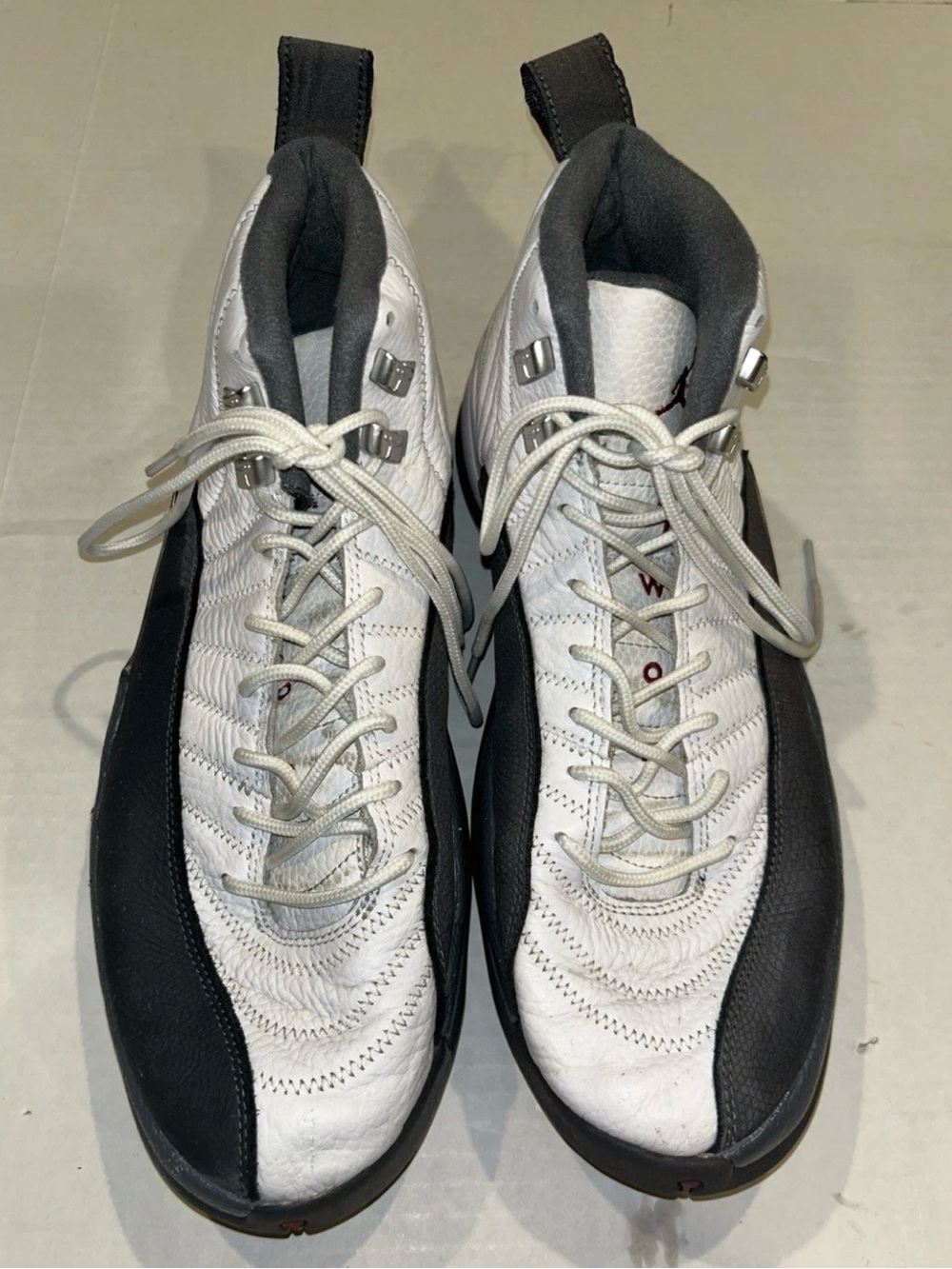 Nike Air Jordan 12 Retro 'Dark Grey' Shoes Men's White / Grey 130690-160 SZ 12